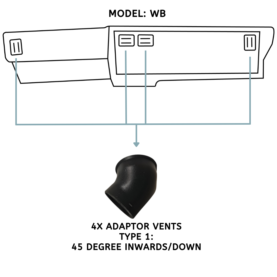 Holden WB A/C Air Vent Duct Adaptors